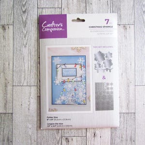 Pasta de relevo 3D Crafter's Companion Christmas Sparkle e conjunto de matriz de metal