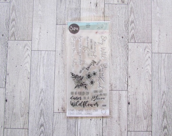 Sizzix Spring Bloom Sentiment Stempelset