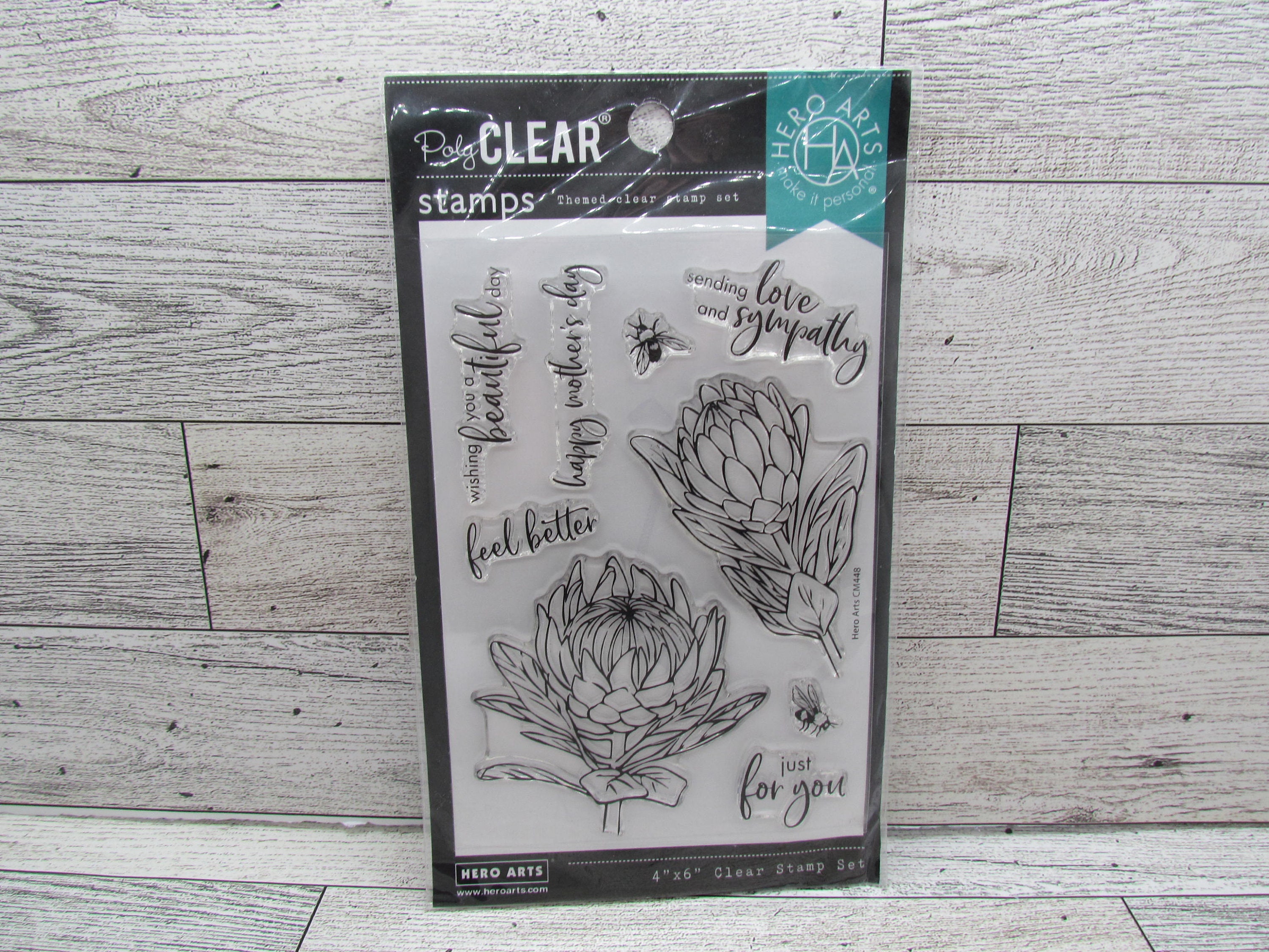 Protea Flower Rubber Stamp for Cardmaking, Exotic Flower Stamp for