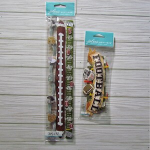 Adesivos para scrapbook com tema de futebol da Jolee's Boutique, 2 pacotes