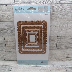 Conjunto de moldes de corte Spellbinders Fleur de Lis Rectangles
