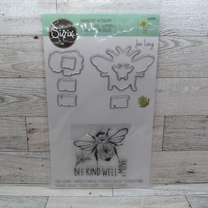 Sizzix Bee well framelits with stamps