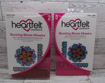 Heartfelt Creations Bursting Bloom Mosaics stempelset, Elegant Mosaics Collections