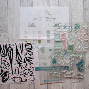 Conjunto de carimbo e matriz Diamond Press You Grow Girl