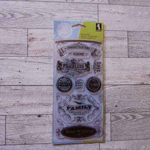 Inkadinkado Vintage Expressions Clear-stempelset