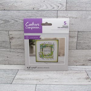 Crafter's Companion Desejando-lhe Felicidade Carimbo de fotopolímero e conjunto de matriz de metal