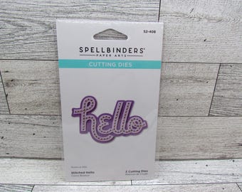 Spellbinders Stitched Hello Dies stanzt