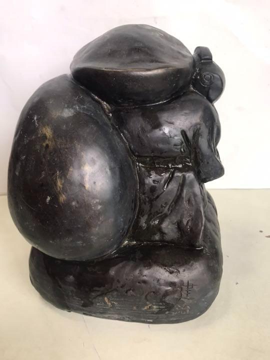 ブロンズ大黒天像 – 富と繁栄を祈願する日本の七福神置物、風水開運