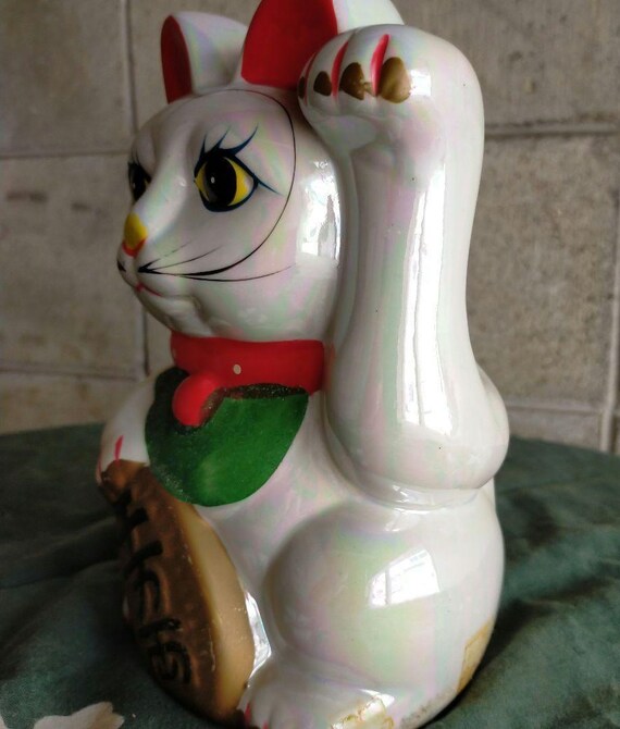Showa Retro Lucky Cat Coin Bank – Japanese Maneki Neko