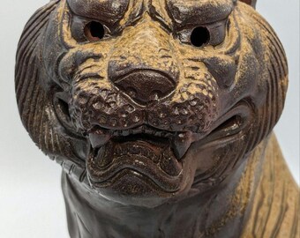 Bizen Ware Tiger by Eishu Yoshinobu – Powerful Ceramic Figurine