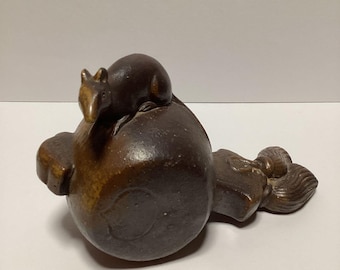 備前焼 鼠図 招福槌 金重陶房 陶光作 富と繁栄を象徴する日本の陶磁器 