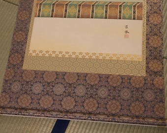 井上鳳鳳作 日本の掛け軸 – 絹地に菅原道真（天神様）像、伝統的な神道