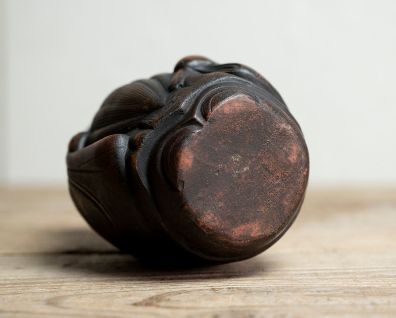 アンティーク備前焼寿老人像 | 20 世紀初頭 | 日本の陶器製七福神の