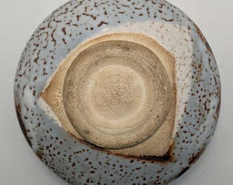 首三竪志野焼茶碗 – 銘入り木箱、布、しおり付き、侘び寂び様式の美濃