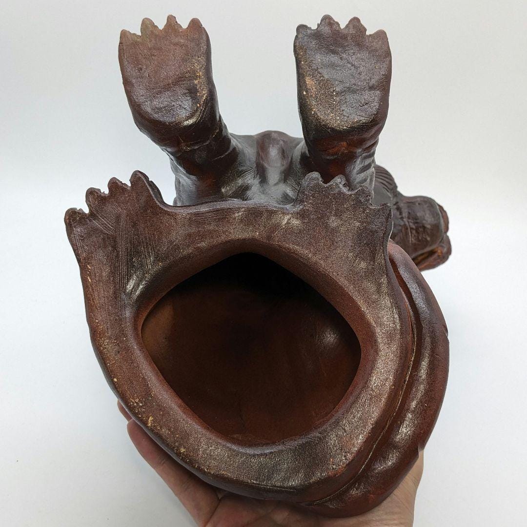 Bizen Ware Tiger by Eishu Yoshinobu – Powerful Ceramic Figurine