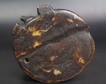 江戸時代の青銅製観音像 - 高さ30cm、穏やかな眼差しと流れるような衣