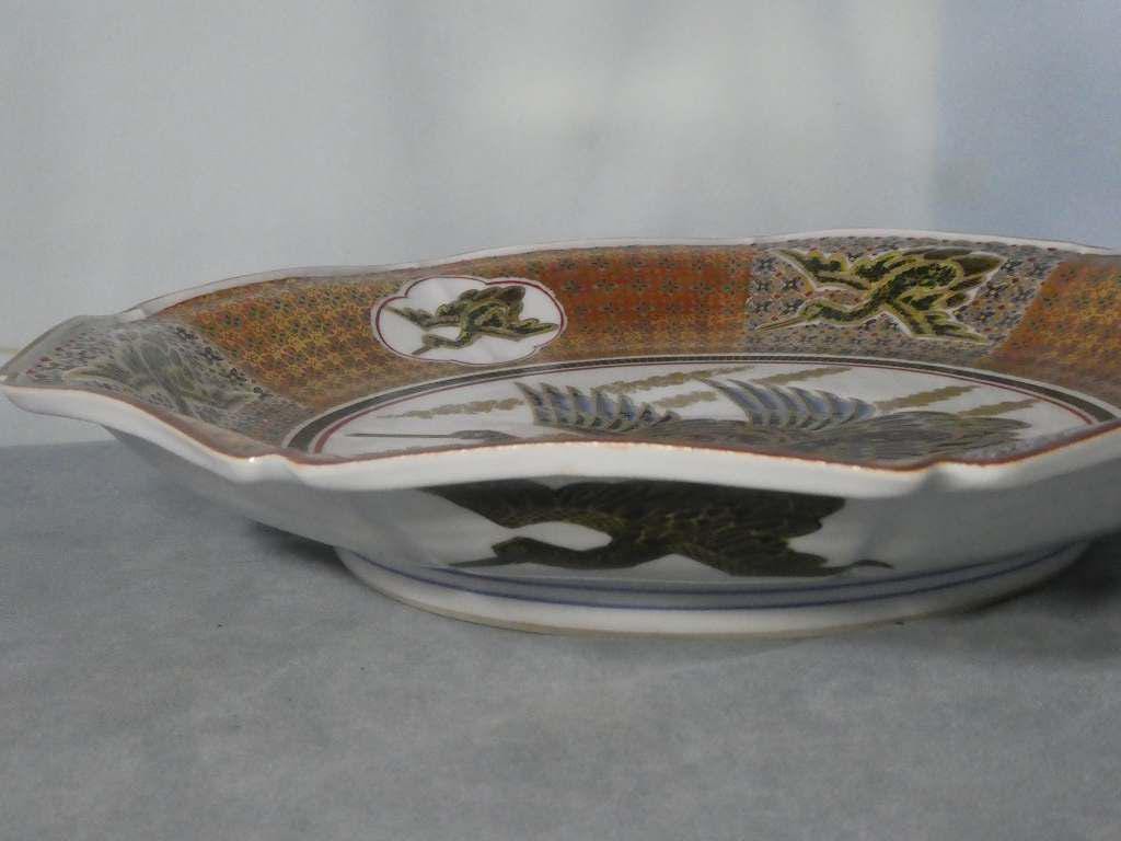 九谷焼　山本重義作　色絵 小紋 金蘭手　飾り皿　大皿 九谷焼山本重義作色絵小紋金蘭手飾り皿大皿|mercariメルカリ官方