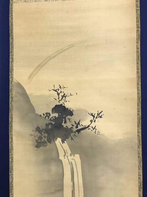 Antique Japanese Hanging Scroll by Kita Busei – 