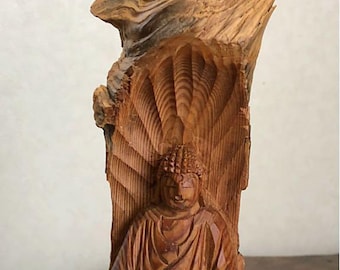 江戸時代の青銅製観音像 - 高さ30cm、穏やかな眼差しと流れるような衣
