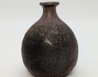 備前焼徳利酒瓶 – 素朴な日本の陶器の花瓶、生け花用一輪挿し - Etsy 日本