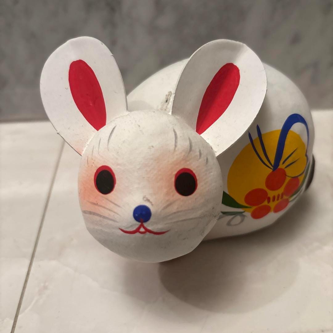 Vintage Bobblehead Rabbit – Handcrafted Nozawa Papier-mâché Hare by ...