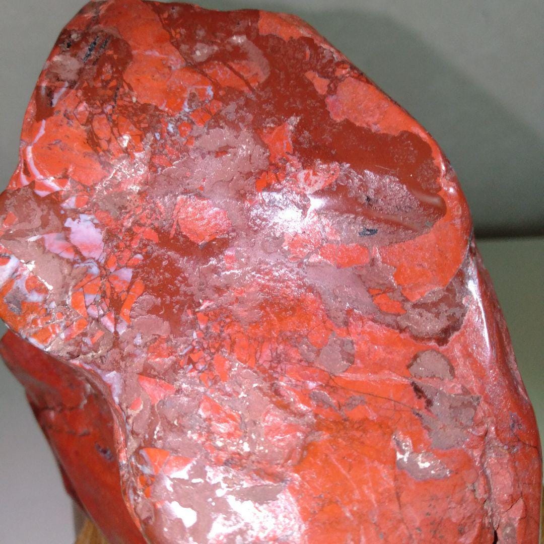 Polished Red Jasper Suiseki From Kochi Japan – Natural Viewing