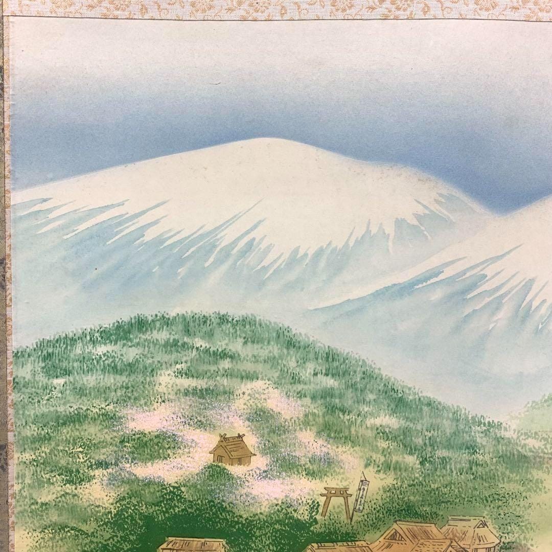 英雪筆 掛軸 四季の農耕と稲作図 銘箱付 62×198 cm - Etsy 日本