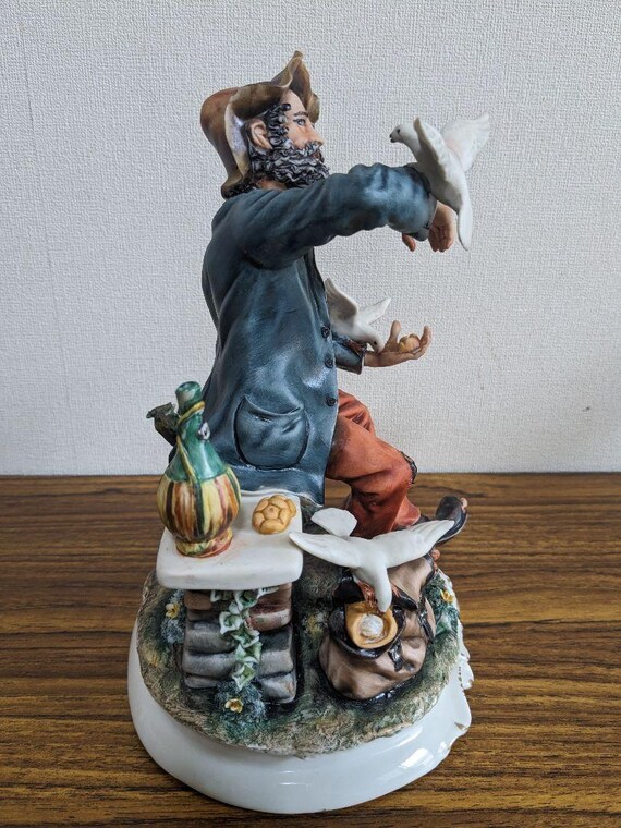 Italian Capodimonte Porcelain Figurine - Elderly Man With