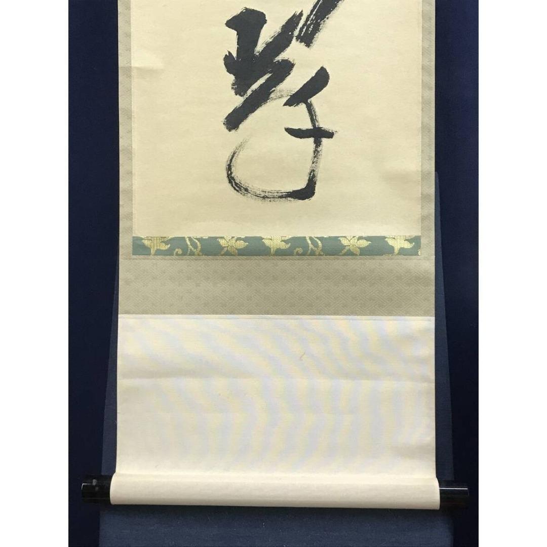 矢野一歩筆 禅書絵巻 「松寿千年の緑」 常緑の松 大徳寺銘 掛軸 36×172