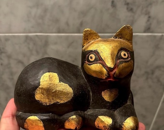 東海銀行製ヴィンテージ猫貯金箱、1960年代～70年代のソフトビニール製