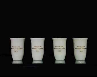 Rare Meissen Floral Sake Cup Set of 4 - Exclusive Porcelain From