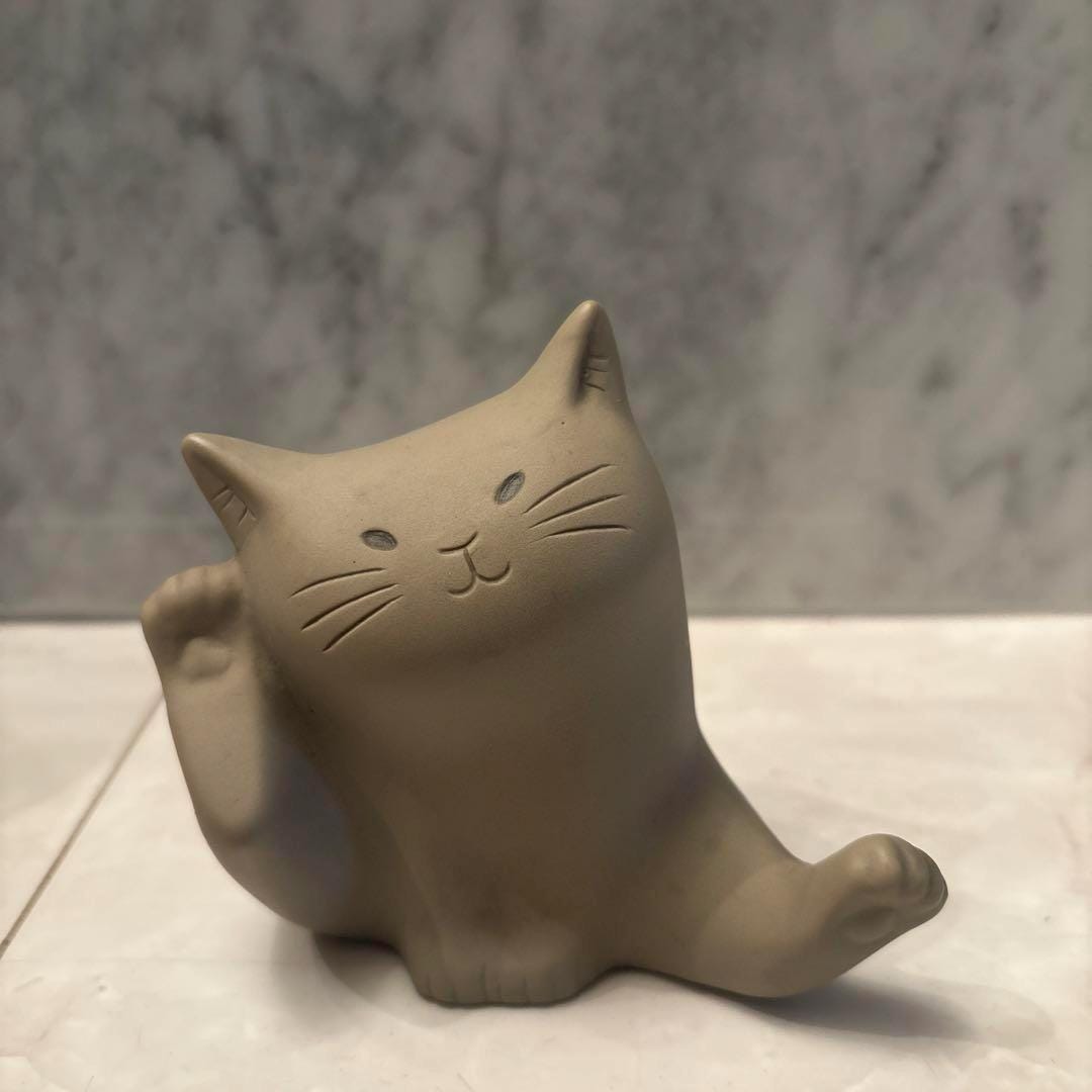 東海銀行製ヴィンテージ猫貯金箱、1960年代～70年代のソフトビニール製
