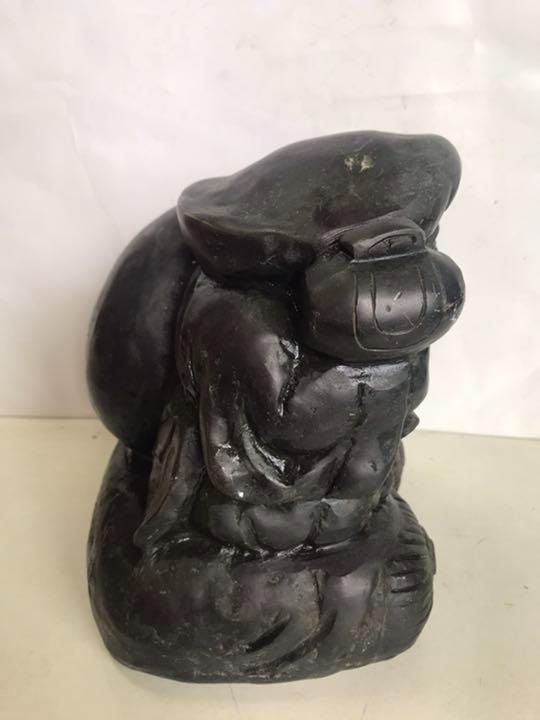 ブロンズ大黒天像 – 富と繁栄を祈願する日本の七福神置物、風水開運