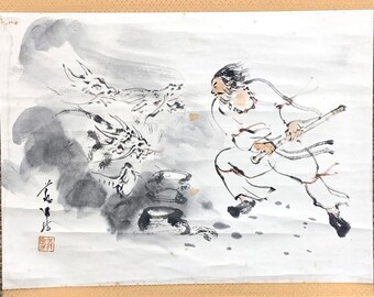 木村義男自筆『山羊の図』掛軸 il_340x270.7299475671_71uv.jpg