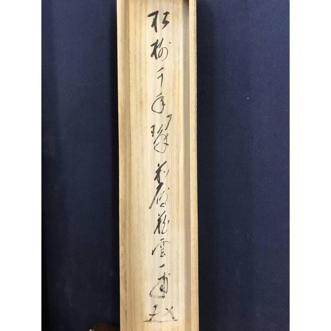 矢野一歩筆 禅書絵巻 「松寿千年の緑」 常緑の松 大徳寺銘 掛軸 36×172