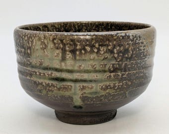 市野勝助 丹波焼 抹茶茶碗 – 素朴な丹波立杭茶わん サイン入り木箱付き