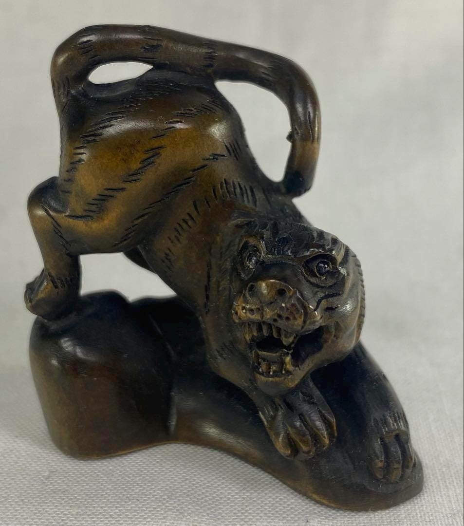 Netsuke Tiger - Etsy Singapore
