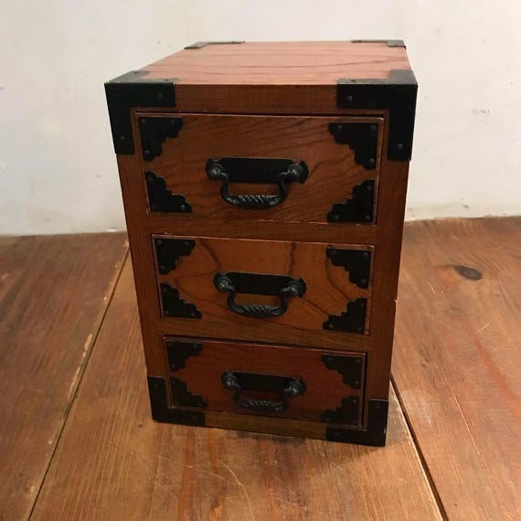 ヴィンテージ ミニ 日本製 タンス チェスト - 木製引き出し