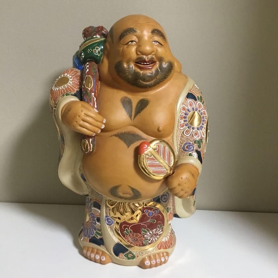 九谷焼Kutani Ware Ceramic Figurine 九谷焼Kutani Ware Ceramic Figurine Vintage Kutani Figurine Woman