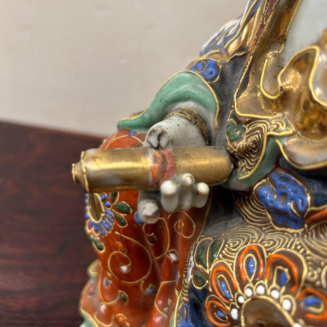 九谷焼 聖観音菩薩遊戯坐像 九谷焼 聖観音菩薩遊戯坐像