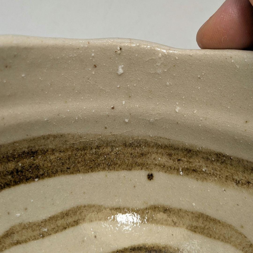 加藤仁作 織部焼 黒茶碗 銘入り 美濃焼 抹茶碗 木箱入り 茶道具