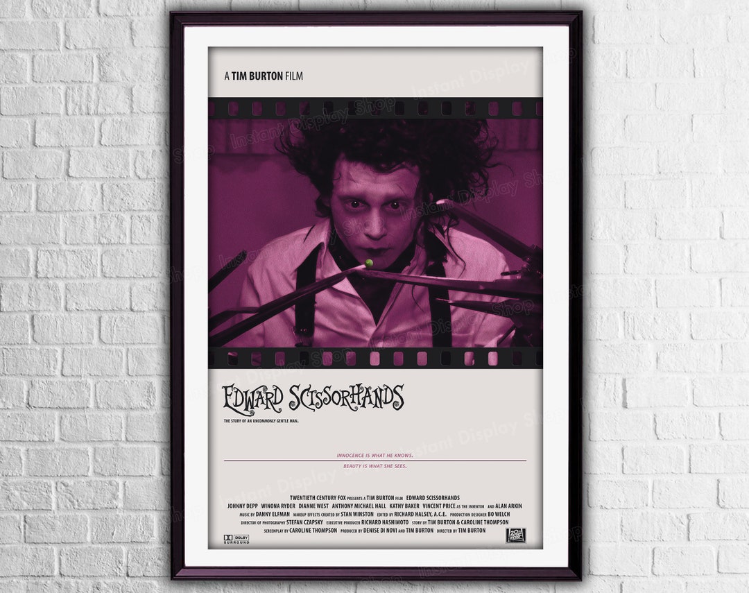 EDWARD SCISSORHANDS Print Printable Wall Art Printable Art - Etsy