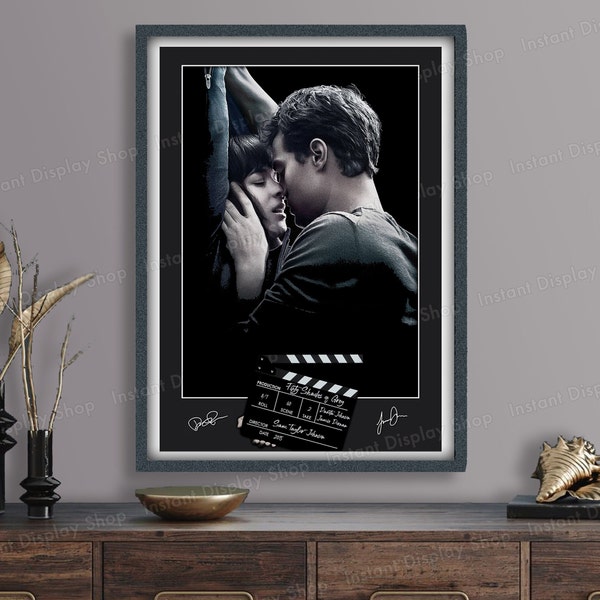 FIFTY SHADES of GRAY "Fifty Shades of Grey" Movie Poster Wall Art Poster Digital Download Aluminum Plate Original Gift