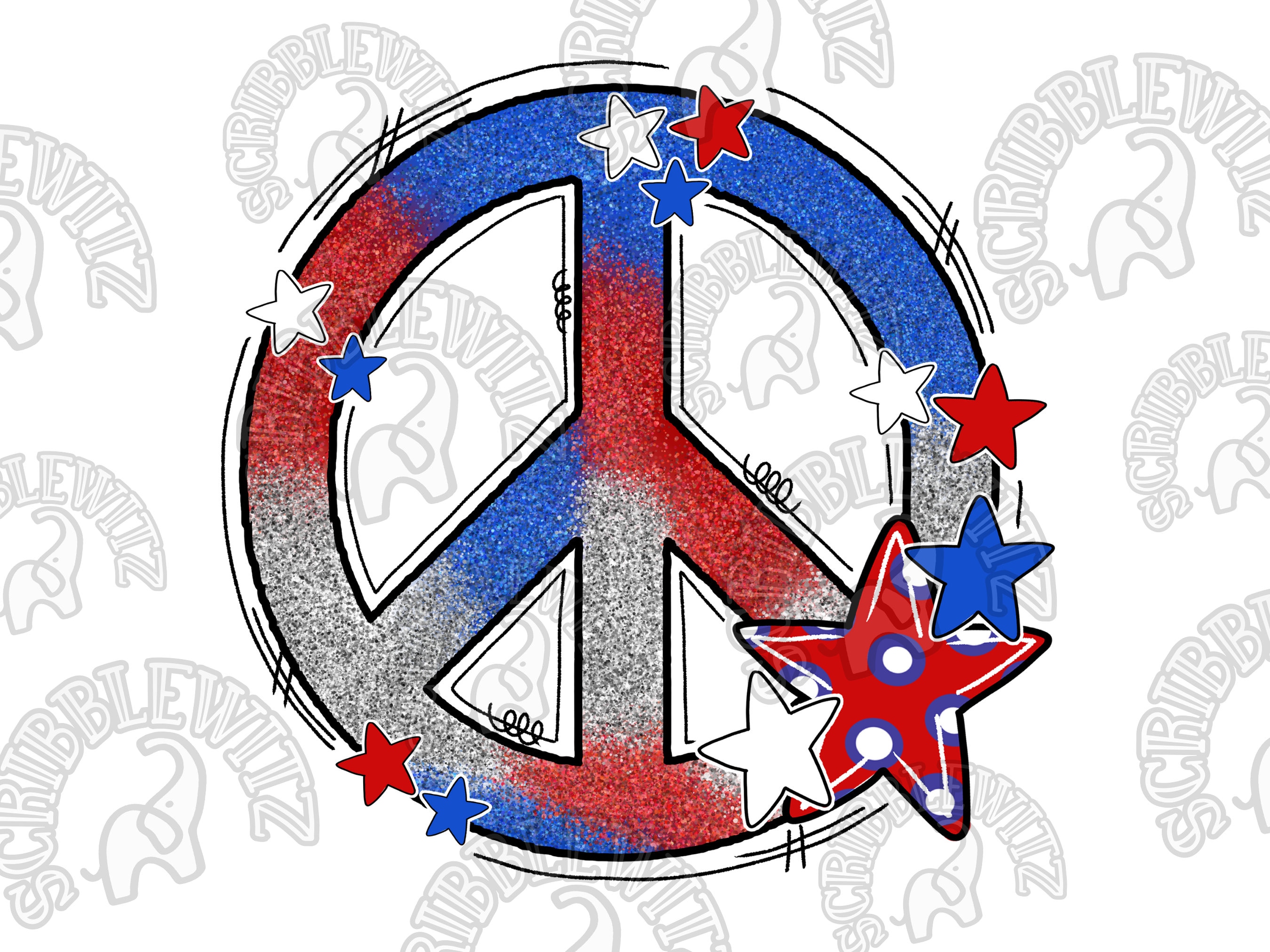 fourth of july peace hand