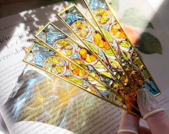 Handmade Stained Glass Lemons&Oranges Bookmark