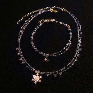 Celestial Dewdrop Set – Vinterinspirerat halsband och armband