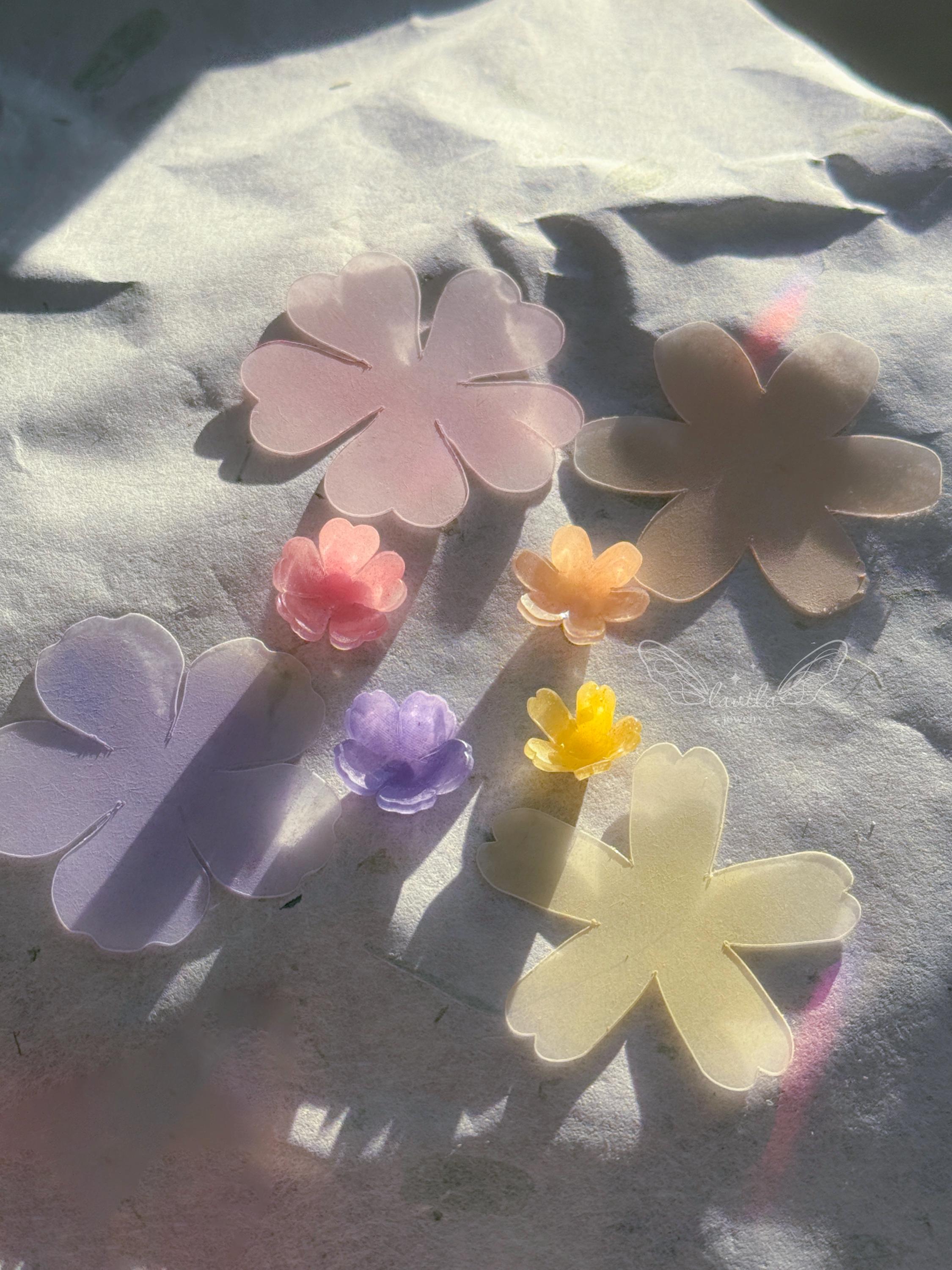 DIGITAL Mini Flowers Set Templates Shrink Plastic Art Pattern