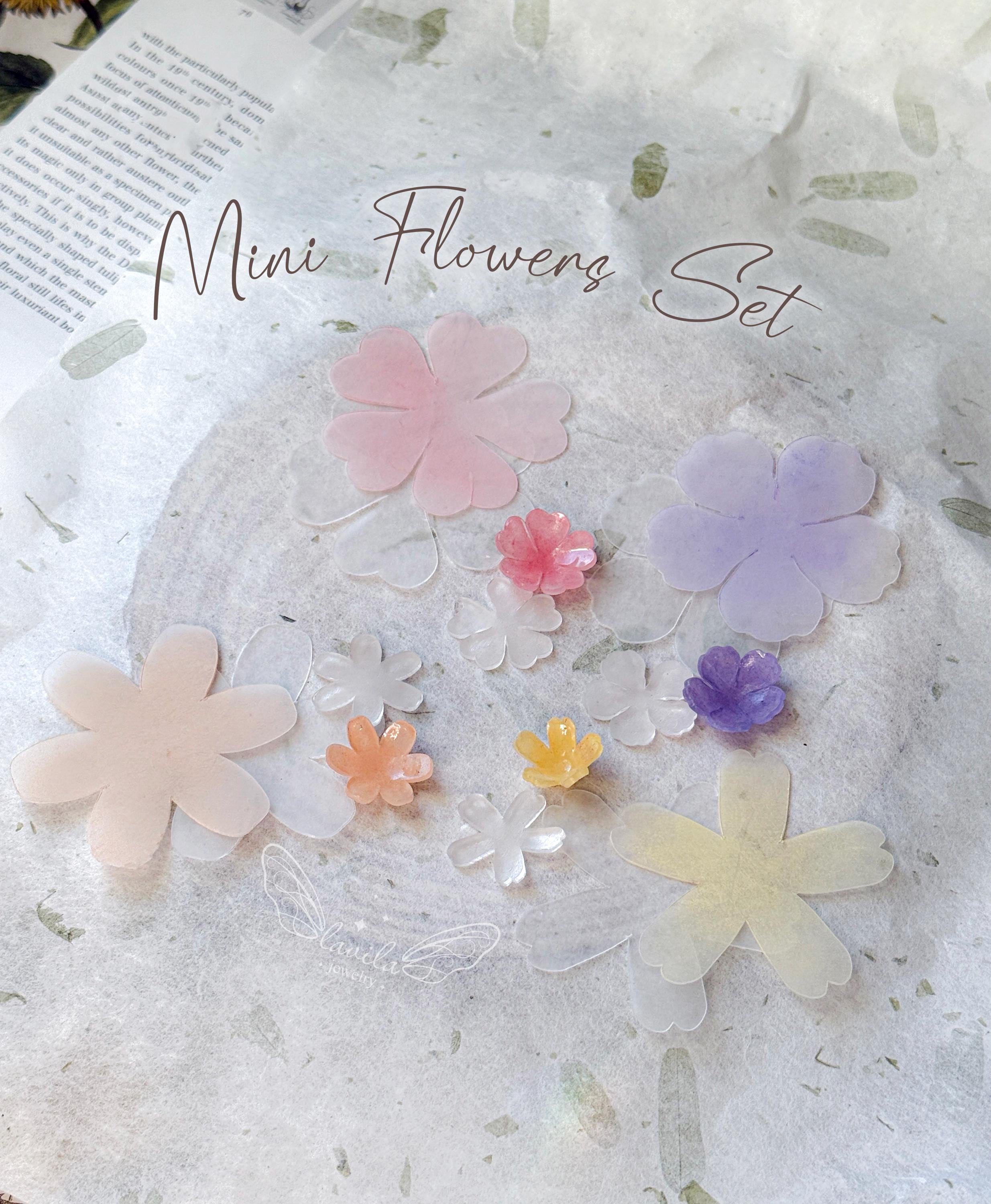 DIGITAL Mini Flowers Set Templates Shrink Plastic Art Pattern