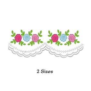 Flower Border Embroidery Designs - Border Embroidery Files - Flower Embroidery Design - Machine Embroidery