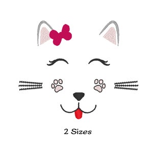 cat embroidery designs - animal embroidery design - baby embroidery pattern - cat face embroidery